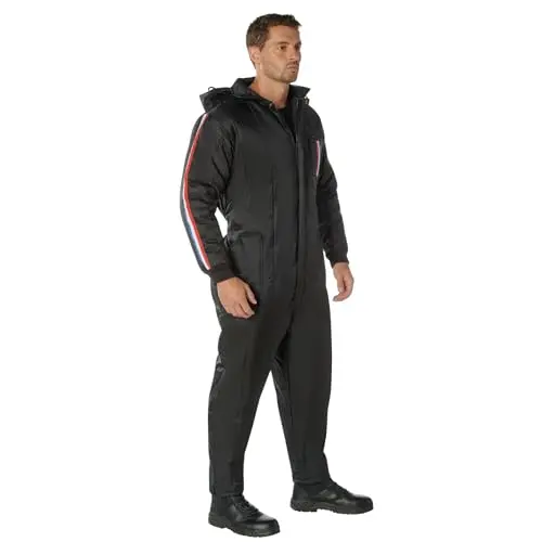 Rothco insulated ski and rescue suit in snowy conditions
