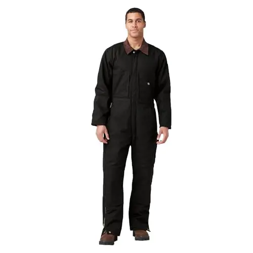 Dickies insulated duck coverall in outdoor setting