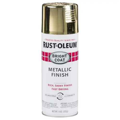 Rust-Oleum Stops Rust Bright Coat Metallic Spray Paint can in gold