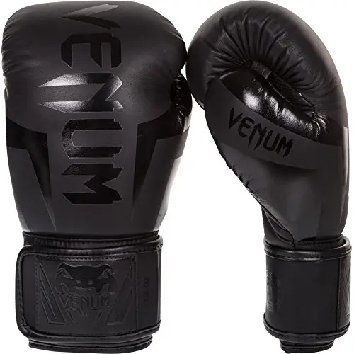 Venum Elite Training Boxing Gloves in black color