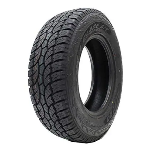 Atturo Trail Blade A/T tire showing wave-shaped sipes and wide channels for rain performance