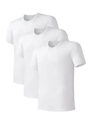 DAVID ARCHY bamboo rayon crewneck undershirts three-pack