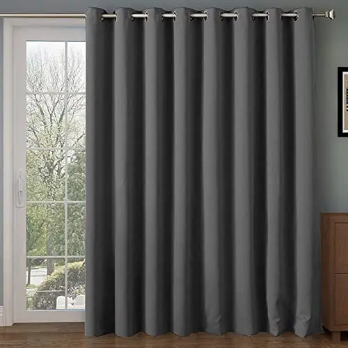 Rose Home Fashion dark grey thermal blackout curtain for sliding glass door