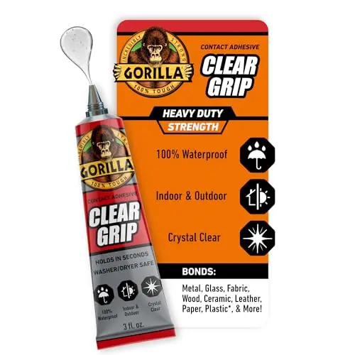 Gorilla Clear Grip Waterproof Contact Adhesive tube