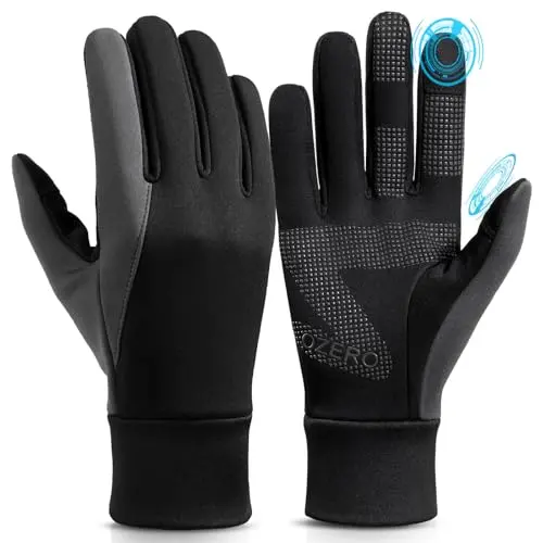 OZERO lightweight touchscreen winter liner gloves