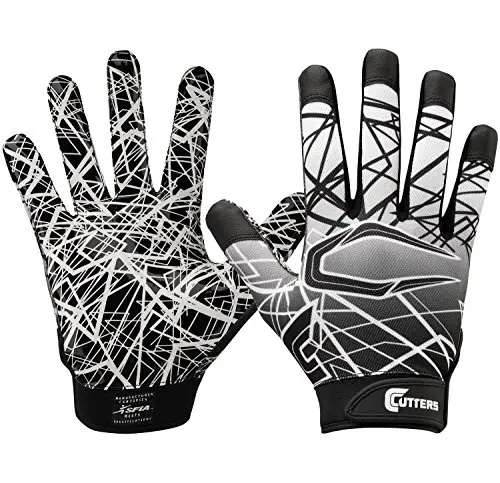 Cutters Game Day football receiver gloves with Speed grip silicone palm