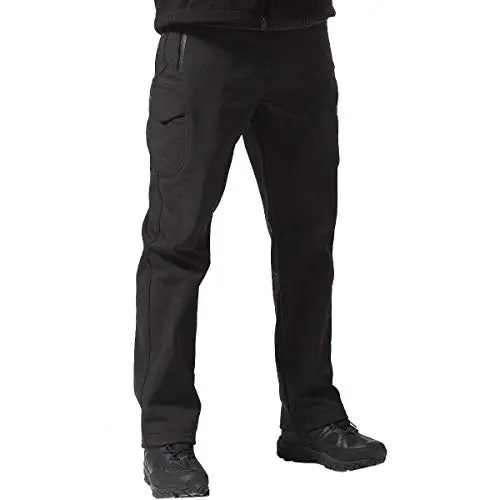 FREE SOLDIER men's outdoor softshell cargo pants with fleece lining