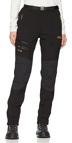 BenBoy women's waterproof windproof fleece lined cargo hiking pants