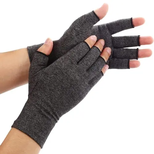 Duerer arthritis compression gloves showing open finger design