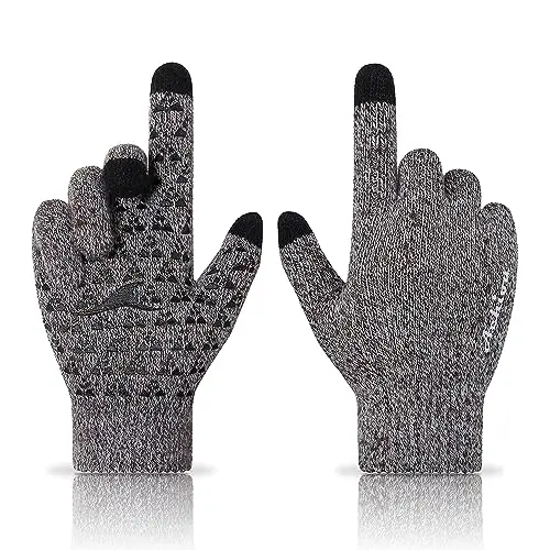 ACHIOU unisex touchscreen winter gloves for cold weather
