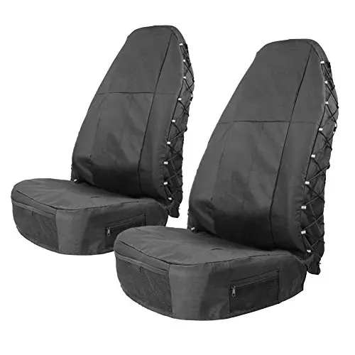 TIROL waterproof canvas seat covers with multiple storage pockets
