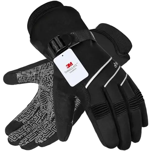 MOREOK waterproof winter cycling gloves with 3M Thinsulate insulation