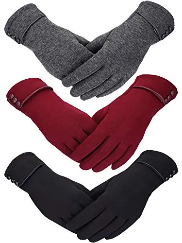 PATELAI women's fleece-lined gloves for cold weather