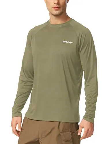 baleaf UPF 50+ long sleeve swim shirt rash guard in slate green