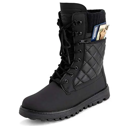 POLAR women's snow boots with memory foam and inside zipper