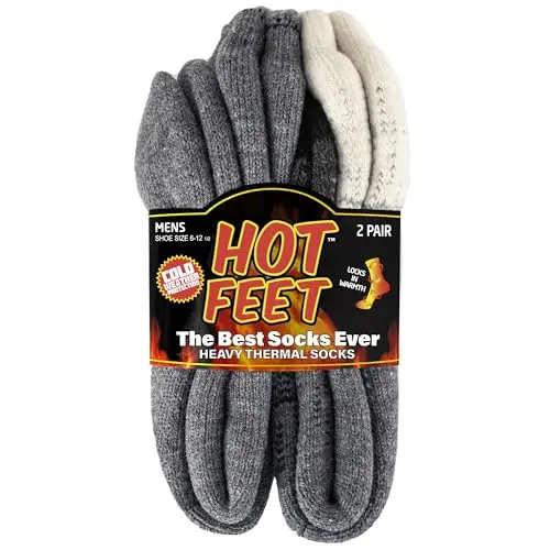 HOT FEET thermal socks for men in gradient gray and black