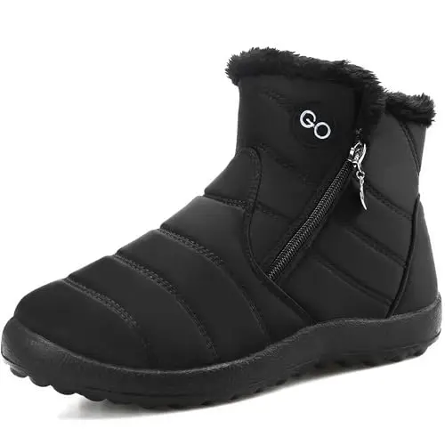 HARENCE waterproof winter boots for women with zipper