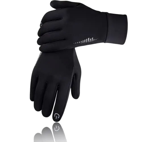 SIMARI thermal gloves with reflective patterns and touchscreen