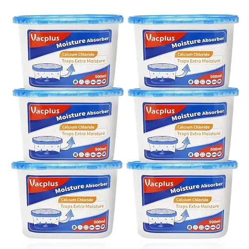 Vacplus Moisture Absorber Boxes 6-pack in navy blue