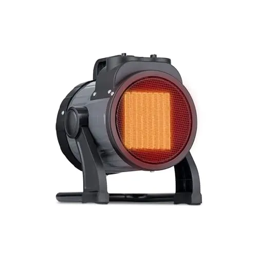 NewAir portable black ceramic garage heater with carry handle