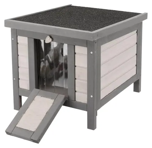 TRIXIE wooden insulated outdoor cat house with asphalt roof