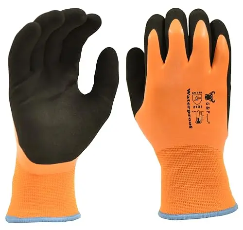 G & F Products waterproof winter work gloves with double coating