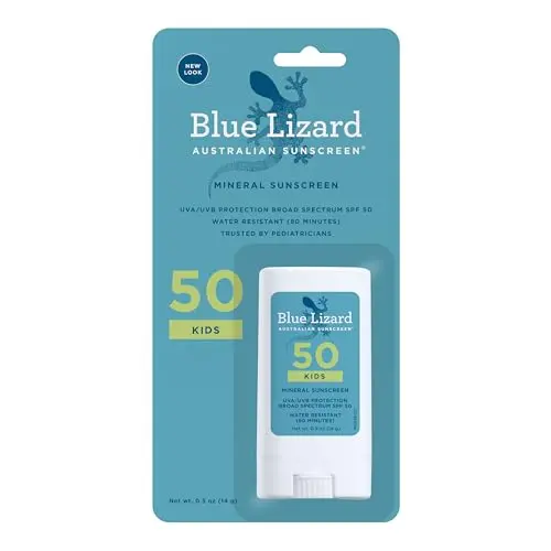 Blue Lizard mineral sunscreen stick for kids with zinc oxide