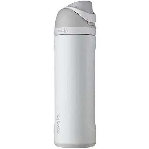 Owala FreeSip insulated water bottle with straw in Shy Marshmallow color