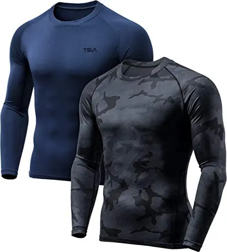 TSLA thermal compression shirts for active work