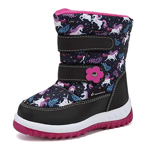 EQUICK toddler snow boots with velcro closure and plush lining