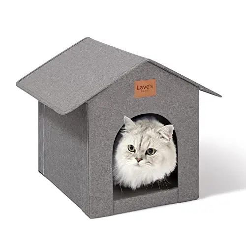 LOVE'S CABIN collapsible outdoor cat house with removable cushion