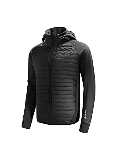 Baleaf men's hybrid thermal running jacket for cold weather golf
