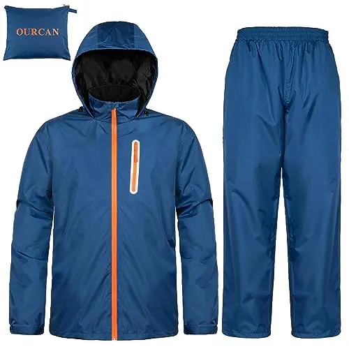 Ourcan waterproof rain suit for outdoor activities