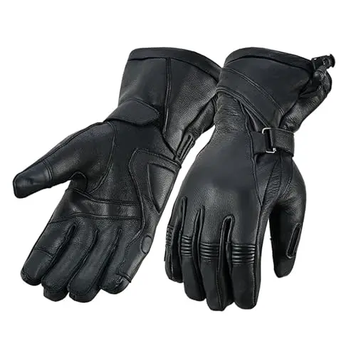 DANIEL SMART deerskin leather motorcycle gloves with adjustable wrist