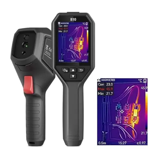 HIKMICRO B10 thermal imaging camera with dual camera display