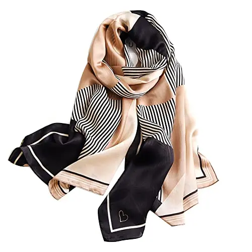 100% mulberry silk scarf in elegant packaging for summer travel