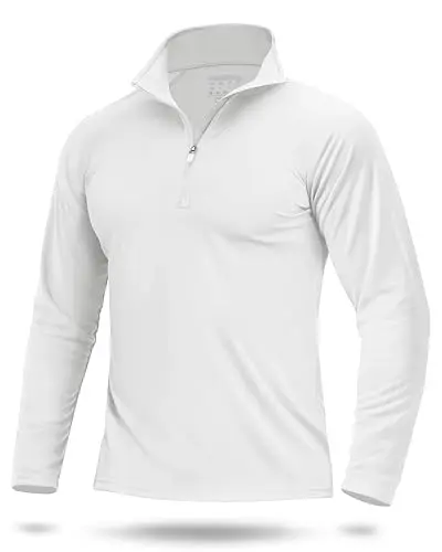 Boladeci men's quarter zip sun shirt with mock neck and stretch fabric