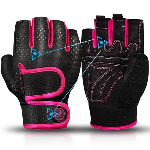 MOREOK workout gloves with gel padding and wrist support