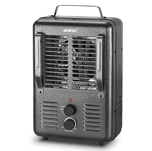 Shinic Space Heater with metal housing and thermostat control