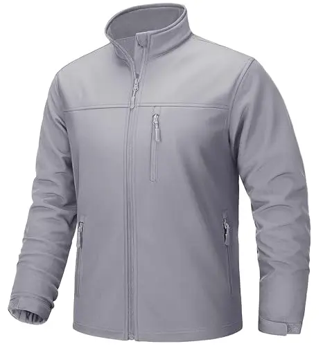 TACVASEN men's waterproof softshell jacket with fleece lining for cold weather golf