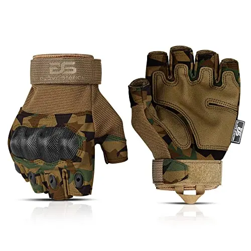 Glove Station The Combat fingerless tactical gloves with hard knuckle