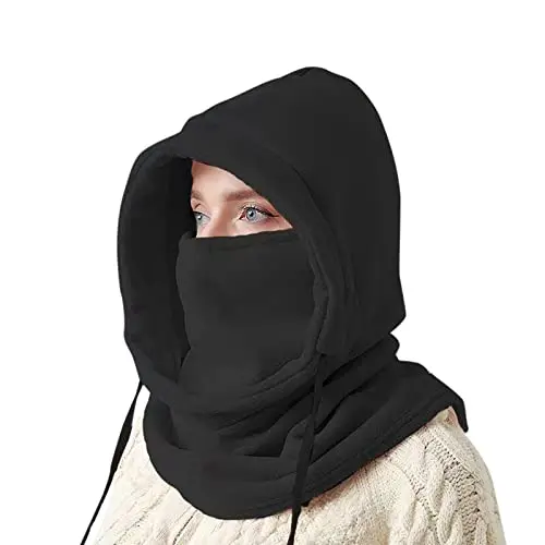 Balaclava windproof winter face mask in black for men and women