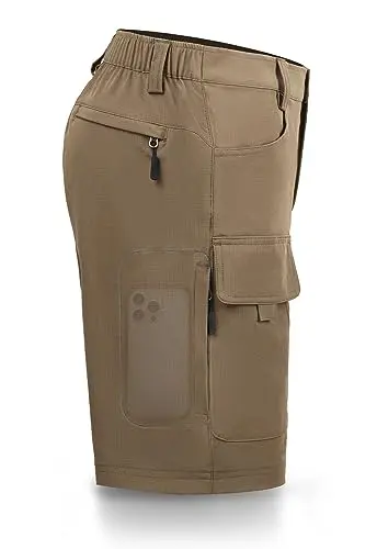 Hiauspor men's hiking cargo shorts with UPF protection