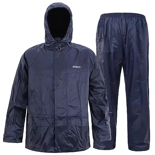 VUVEA men's lightweight waterproof rain suit set