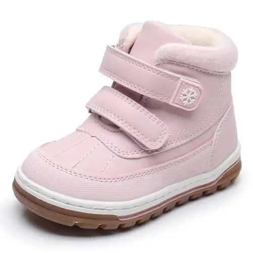 Blikcon toddler boots with adjustable straps and wide toe design