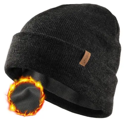 FURTALK double-layered fleece beanie