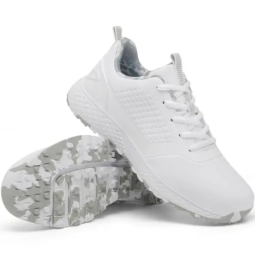 ULTIANT women's waterproof golf shoes in white and grey