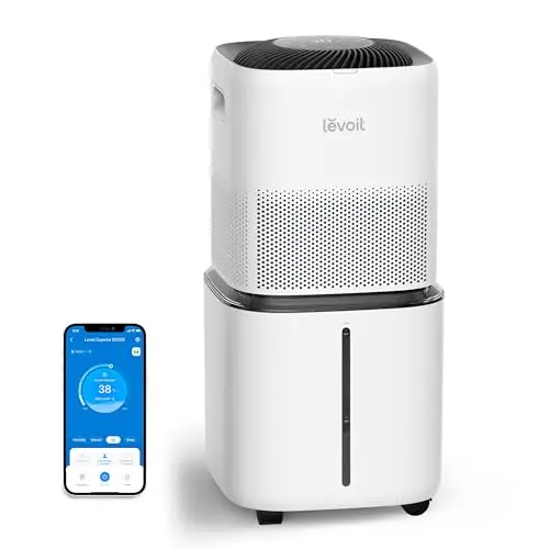 LEVOIT Superior 6000S smart evaporative humidifier with wheels and digital display