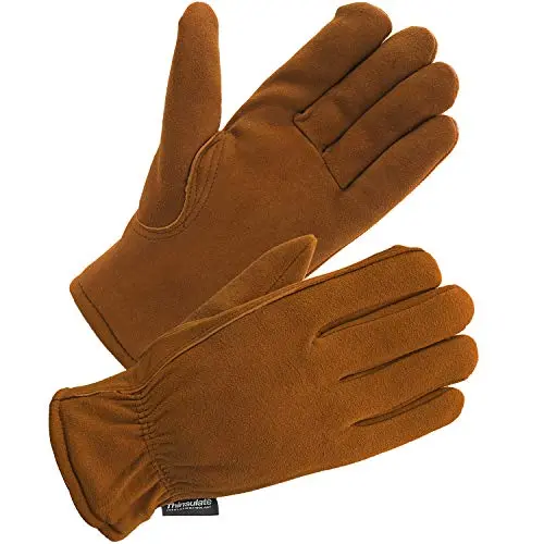 SKYDEER winter gloves with genuine deerskin suede and 3M Thinsulate insulation