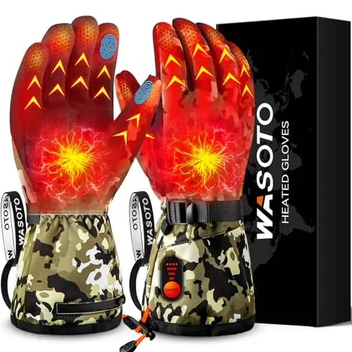 WASOTO heated gloves with waterproof and windproof design for hunting
